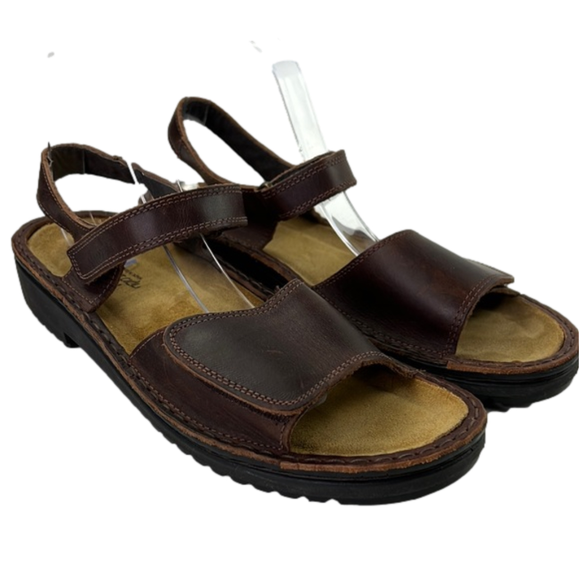 Naot Shoes - Naot Brown Leather Sandals